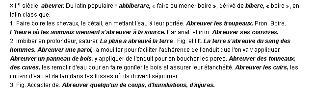 abreuver dfinition