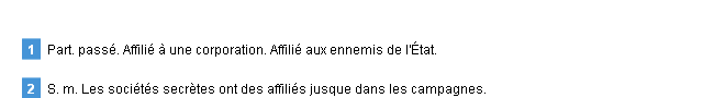 affilié définition affilié définition