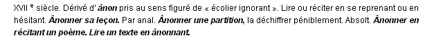 �nonner d�finition