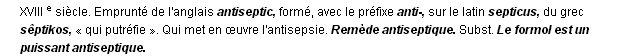 antiseptique définition antiseptique définition
