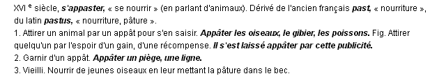 app�ter d�finition