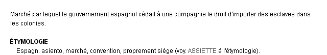 assiente ou assiento définition assiente ou assiento définition