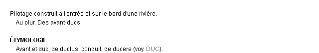 avant-duc définition avant-duc définition