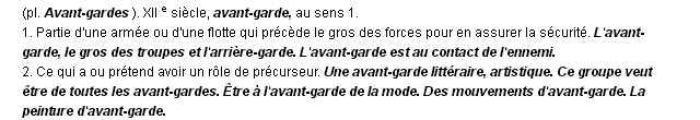 avant-garde définition avant-garde définition