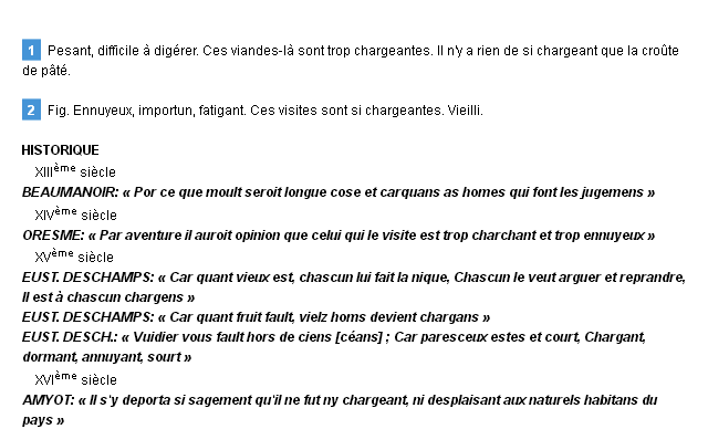 chargeant dfinition