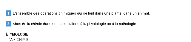 chimisme définition chimisme définition