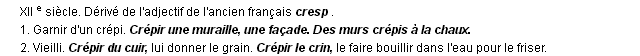 cr�pir d�finition