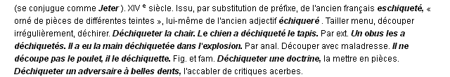 d�chiqueter d�finition