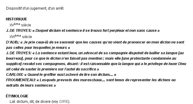dictum définition dictum définition