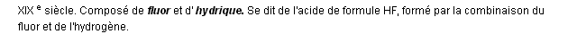 fluorhydrique dfinition