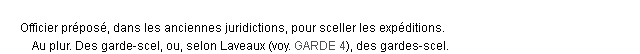 garde-scel dfinition