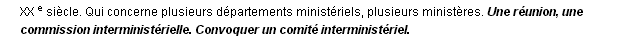 interministriel dfinition