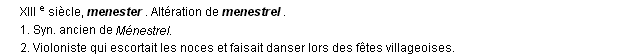 ménétrier définition ménétrier définition