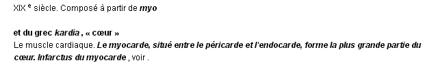 myocarde dfinition