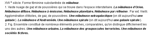 nebuleux definition