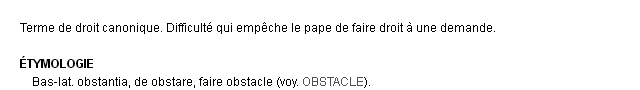 obstance définition obstance définition