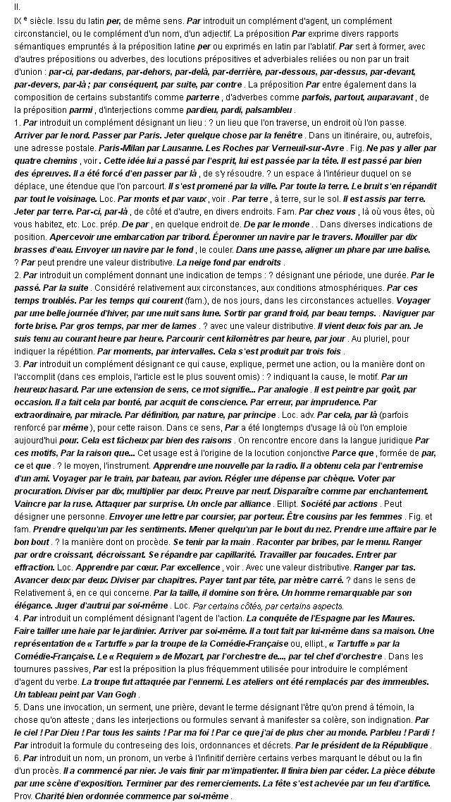 par définition par définition