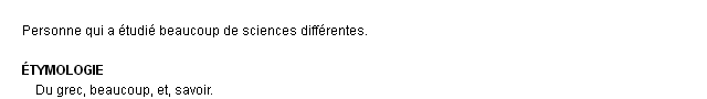polymathe dfinition