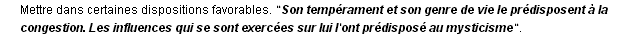 pr�disposer d�finition