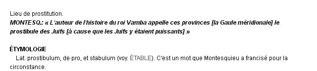 prostibule définition prostibule définition