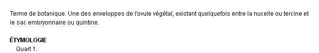 quartine dfinition