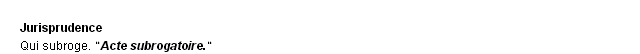 subrogatoire dfinition