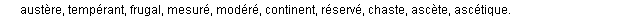 abstinent synonymes