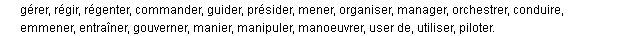 administrer synonymes