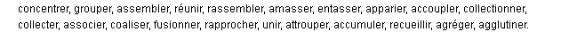 agglom�rer synonymes
