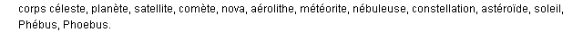 astre synonymes astre synonymes