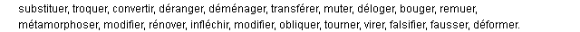 changer synonymes changer synonymes