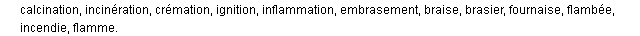 combustion synonymes