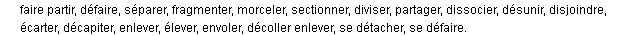 d�coller synonymes