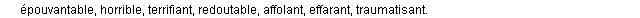 effrayant synonymes