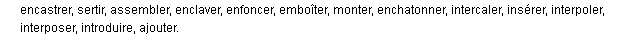 ench�sser synonymes