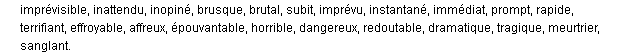 foudroyant synonymes