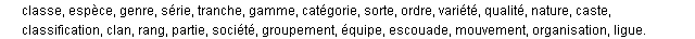 groupe synonymes groupe synonymes