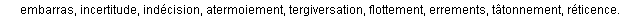 hésitation synonymes hésitation synonymes
