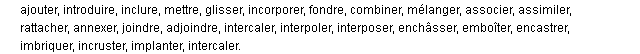 ins�rer synonymes