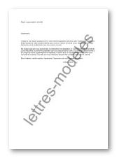 lettre de type Augmentation de tarifs