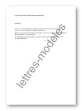 lettre de demande de prestation