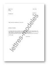 lettre de type Demande de rattachement - enfant marié