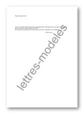 Modèle et exemple de lettres type  Demande