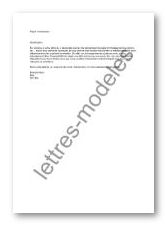lettre de type Mail - demande d'un échéancier
