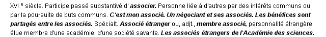 associé définition associé définition