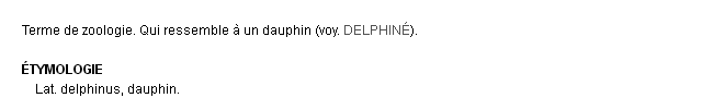 delphinien dfinition