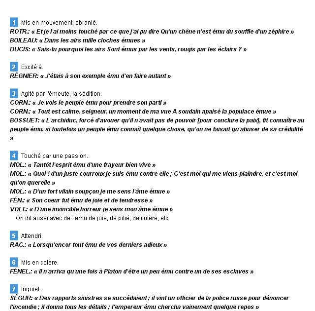 ému définition ému définition
