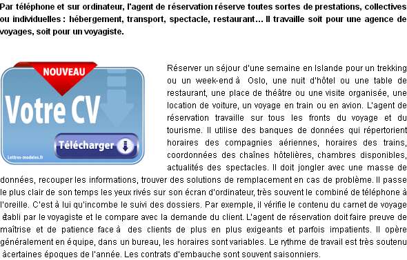 Agent de réservation