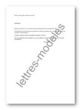 Modèle et exemple de lettres type : Annonce du retour Modèle et exemple de lettres type : Annonce du retour