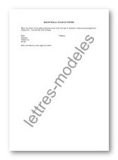 Modèle et exemple de lettres type : Bulletin d'inscription 